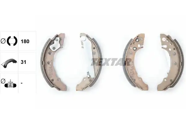 TEXTAR 91018200 | Fren Pabuç Balata VW Polo Golf III 180x30
