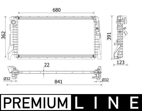 MAHLE CR2279000P | Su Radyatörü Bmw F40 F45 F46 F48 F60 Mini F39