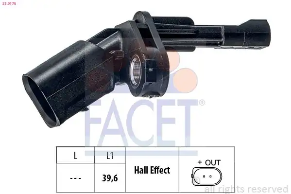 FACET 21-0175 | ABS Sensörü Arka Sol Passat 11 15 CC 09 12 Tiguan 12 Touran 11 15 Q3 12 14 Sharan Alhambra 11 16