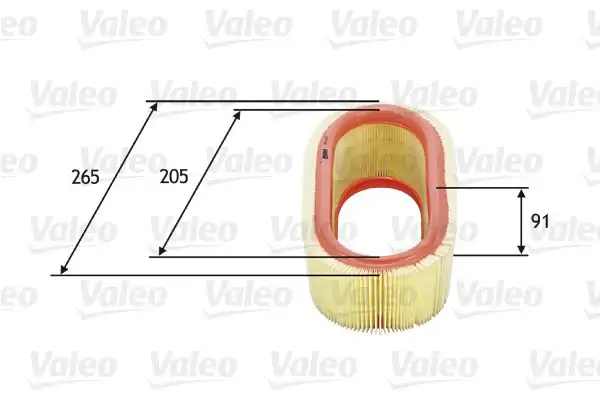 Valeo 585647 Hava Filtresi Dacia Logan 04 Sandero 1 4 1 6 08 Renault Clio II Symbol Kango 1 4 8v E7j 97