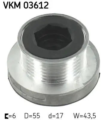 SKF VKM03612 | Alternatör Kasnağı Renault Clio Megane Kangoo Fluence Duster Logan Dokker 6 Kanal