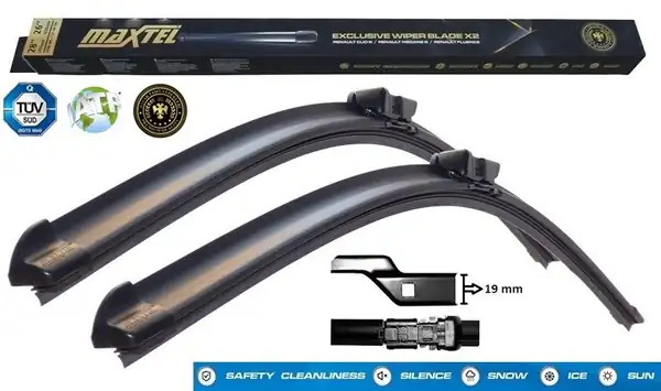 MAXTEL 12120259 | Silecek Ön Takım Muz Tip Skoda Fabia II Praktik Roomster 530 530mm