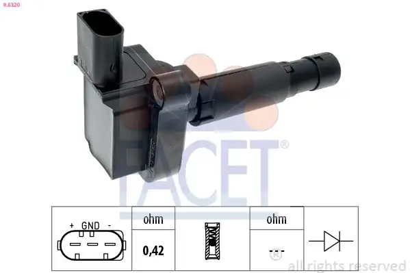 FACET 96320 | Ateşleme Bobini Mercedes W203 S203 W204 W211 S204 M 271946 02 007