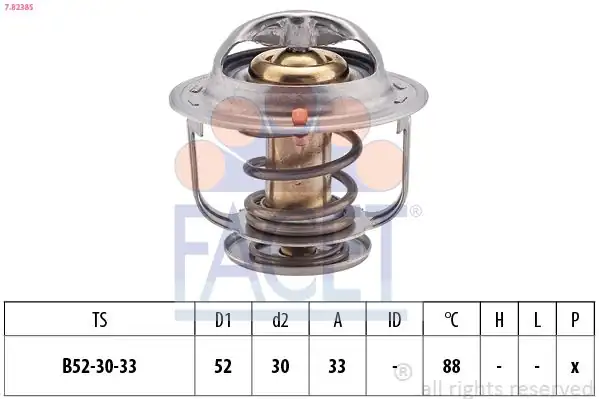 FACET 78238S | Komple Termostat (88C) Fiat Ducato Peugeot Boxer Citroen Jumper 22 TDCI 06