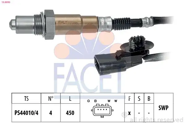 FACET 108095 | Oksijen Sensörü Renault Clio II III IV Megane İ II III Fluence Kango Laguna III Dacia Dokker