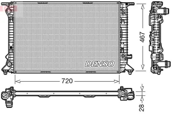 Denso Drm02021 Su Radyatörü Otomotik Şanzıman Audi A4 08 16 A5 10 17 Q5 09 17
