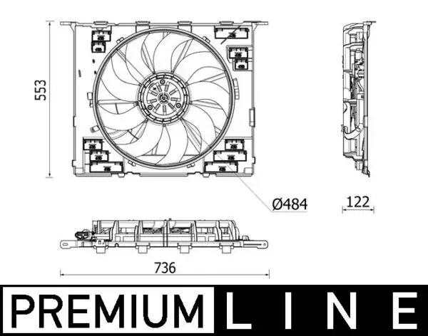MAHLE CFF542000P | Fan Davlumbazlı Bmw G11 G12 G30 G31 F90 B46 B48 15 24