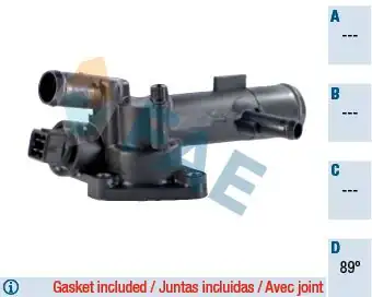 FAE 5350589 | Termostat 89 Clio Kangoo Megane Logan Micra Note 1 5 dCi