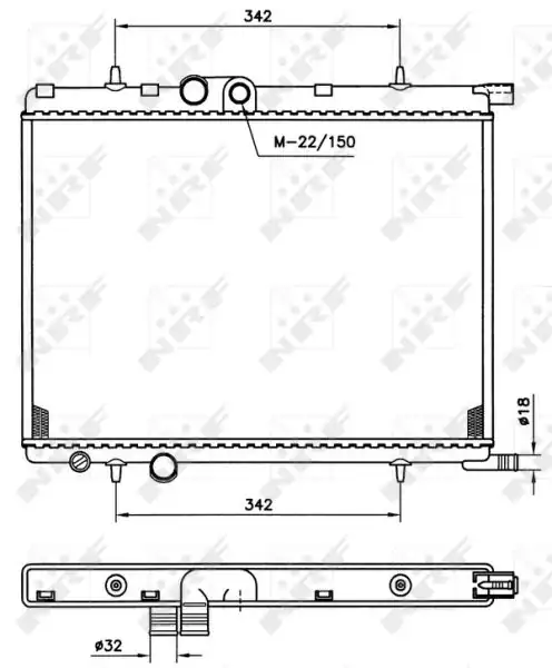 NRF 519524 | Motor Radyatörü Xsara Picasso Ew7j4 1 8 16v Tu5jp 1 6 8v