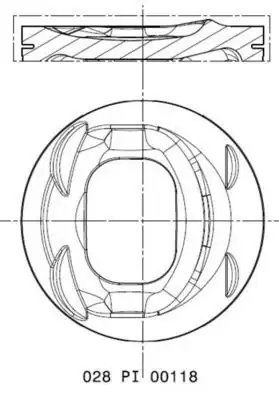 MAHLE 028PI00118002 | Motor Piston Segman Golf 5 6 Jetta III Passat A1 A3 Altea Leon Toledo Octavia 1 4 TFSI 77 01 0 50