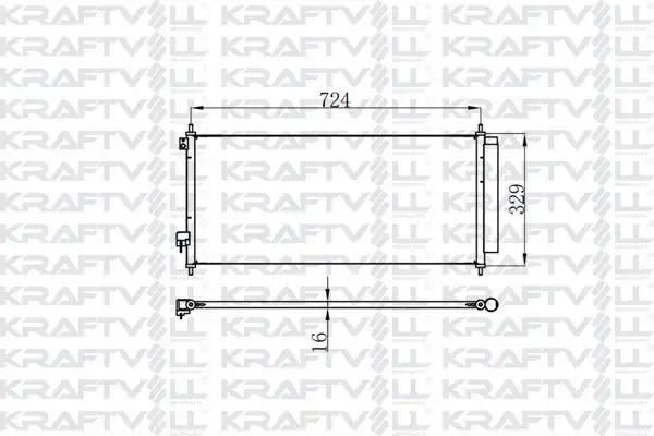 KRAFTVOLL 08060016 | Klima Radyatörü Honda Jazz 1 2 1 4 2008 816783