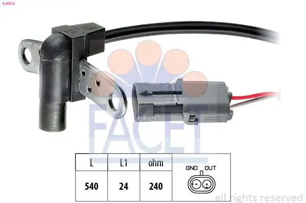 FACET 9-0016 | Krank Mil Sensörü Mitsubishi Carisma 1 9 Renault Laguna Megane R21 Safrane Scenic 2 0 16v