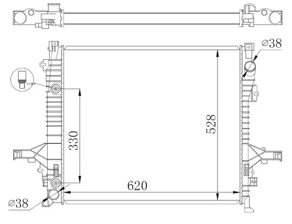 NRF 550019 | Motor Su Radyatörü Volvo Xc90 İ 05 14 2 5t D5 T6