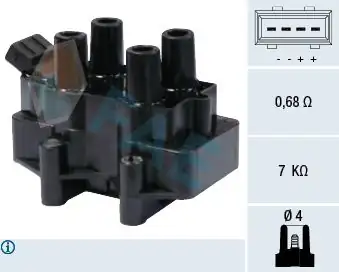 FAE 80223 | Ateşleme Bobini Vectra B Astra F Omega B Vectra A X20xev X18xe