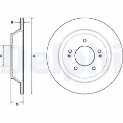 DELPHI BG4708C | Fren Diski (Çiftli Paket)-Boyalı, Deliksiz