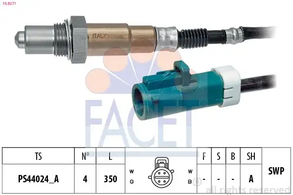 FACET 10-8271 | Oksijen Sensörü Focus II C-Max 07 1 6 Zetec Efi 1 6ti VCT Pfi 16v