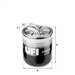 UFI 24.436.00 | Yakıt Filtresi (Mercedes Om642-646 / Spr / 639 / 203 / 211 / 245 / 300C)