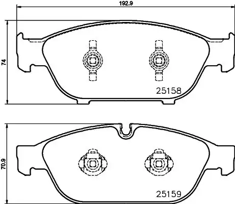 Hella Pagid 8db355016 031 Fren Balatası Audi A6 C7 A6 Allroad A6 Avant A6l Saloon