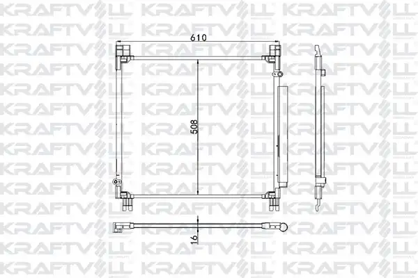 KRAFTVOLL 08060007 | Klima Radyatörü Toyota Hilux 2 4 15 816776