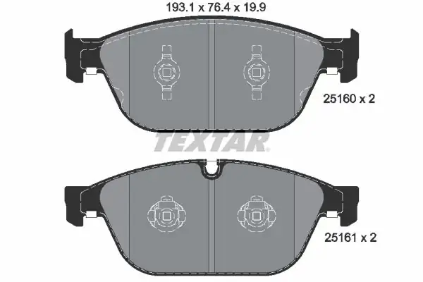 TEXTAR 2516002 | Fren Balatası Ön VW A8 2012 2 0 Hybrid 3 0 4 0 4 2