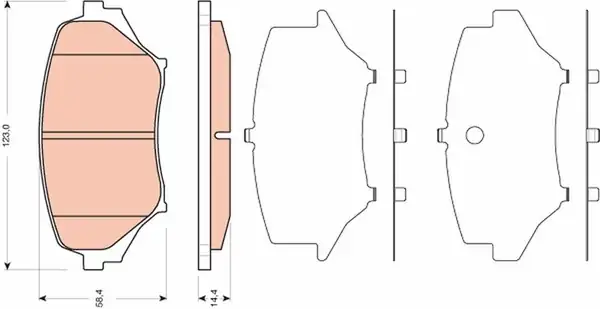 TRW GDB3401 | Ön Fren Balatası Mazda Mx5 III 1 8 05 14 Mx5 II 00 05