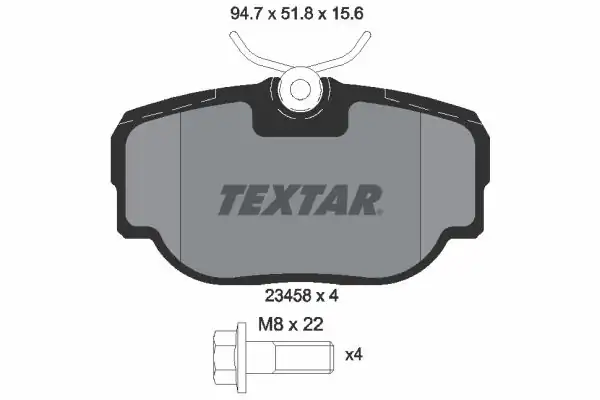 TEXTAR 2345801 | Fren Balatası R Rover2 Discovery II 2 5 Td5 Arka