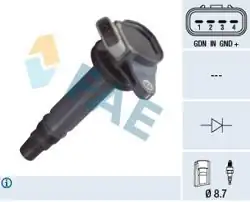 FAE 80366 | Ateşleme Bobini Terios 1.3 K3 01-, Sirion 1.3 K3 06-, Materia 1.5 07-