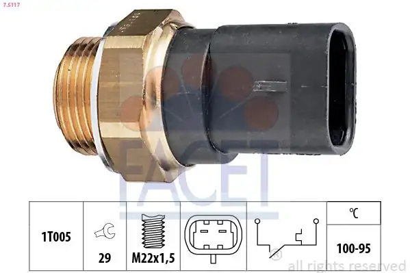FACET 7-5117 | Hararet Müşürü Astra F Corsa B 100c 2 Fişli