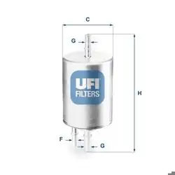 UFI 31.831.00 | Yakıt Filtresi (Audi A4 2.0 TFSI 3.2Fsı 04-09 / A6 2.0 TFSI 2.8Tfsı 05-11 / A8 3.2Fsı 4.2Fsı 07-10)-Oe