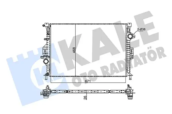 Kale Radyatör 346120 Ford Mondeo IV 2 0 TDCI Su Radyatörü Manuel 07 14 32728