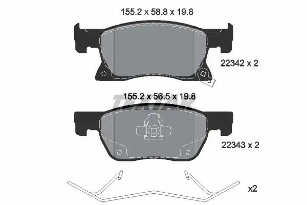 TEXTAR 2234201 | Fren Balatası Opel Astra K 276 mm Ön 907586