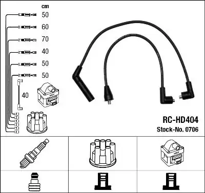 NGK 0706 | Buji Kablosu Seti Hyundai 817528
