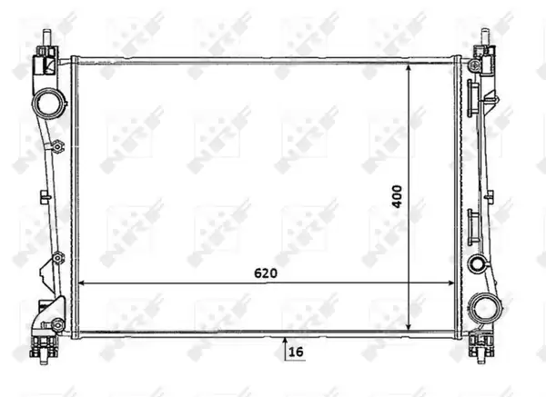 NRF 53935 | Motor Radyatörü Doblo III 1 3 1 4 Klimalı Combo D Bm 10 620x388x16