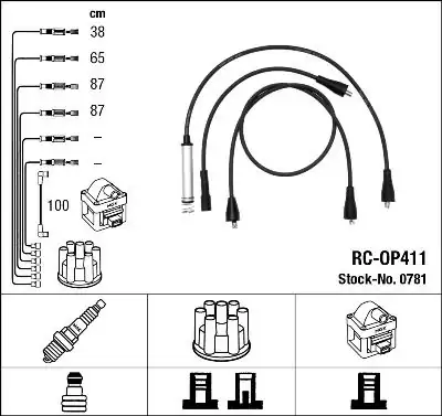 NGK 0781 | Buji Kablosu 20se C20ne Omega A 1 Adet 817561