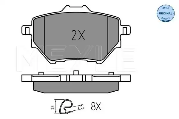 MEYLE 0252583917 | Fren Balatası Opel Grandland X Combo E 268mm Arka