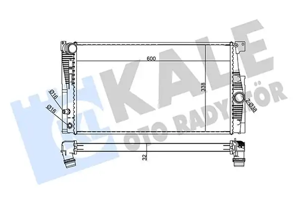 KALE 355005 | Motor Su Radyatörü Manuel Bmw 5 Serisi F10 F11 F18 520i 528i N20 2010 2017