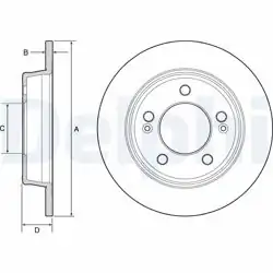 DELPHI BG4559C | Disk Fren Arka Düz (262-5) (Kia: Cerato 13-Soul 14-Ceed 12-Hyundai: i30 12 -) | 1 Adet