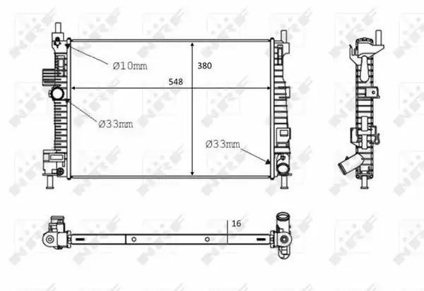 NRF 58289 | Motor Su Radyatörü Ford Focus 1 6 TDCI 11 17 C Max II Grand C Max 10 18