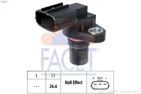 FACET 9-0337 | Krank Devir Sensörü Opel Corsa C Meriva A Astra G Y17dt
