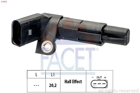 FACET 9-0683 | Krank Mili Hız Sensörü Cordoba Ibiza Fabia Polo Bfj Bmd Bme