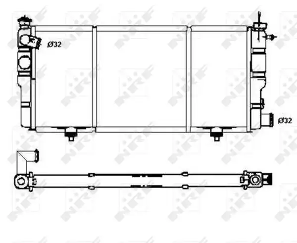NRF 507120 | Motor Radyatörü Mekanik 205gti 1 6 1 9 Çift Fanlı