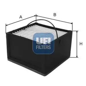 UFI 26-064-00 | Separ Filtresi 5 Lik Isıtmalı Man Tgl 12 180 D0834 05 Temsa Daf Volvo Renault 76x76x54