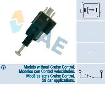 FAE 1240008 | Fren Pedal Müşürü AST G Vec B W1285447