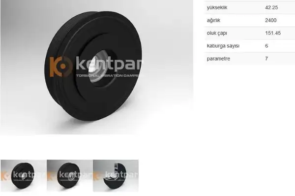 KENTPAR 147 | Krank Kasnağı Laguna II Megane II 2 0 16v 02 F4r 700