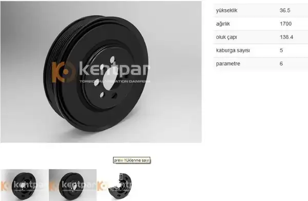 KENTPAR 155 | Krank Kasnağı Golf IV V Bora Passat T5 1 8t 2 0 FSI 00 Axa AGN BLR Bly Blx