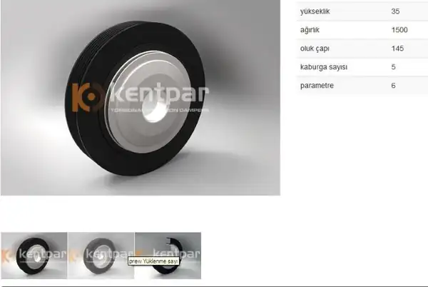 KENTPAR 181 | Krank Kasnağı C4 C5 206 307 406 407 1 8 16v 2 0 8v 2 0 16v 97 Ew7j4 Ew10j4