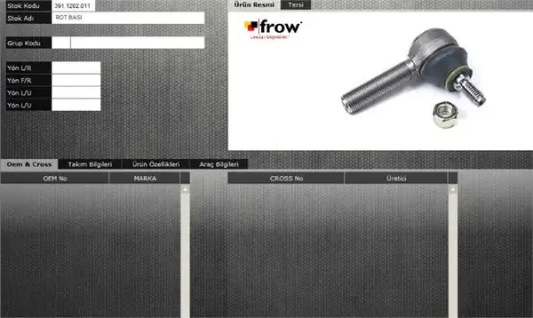 FROW ALTTAKIM 3911202011 | Rot Başı Sağ Land Rover 88 109 2 3 D 4 4 63 86