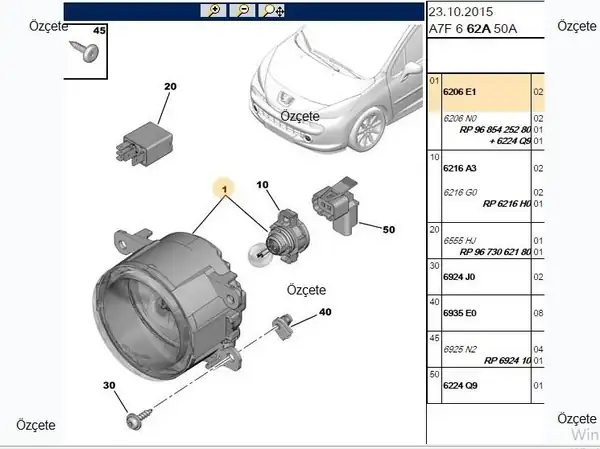 BİTAPART BPE354001 | Sis Farı Ampullu Megane2 Sağ-Sol 207 307 Ym 407 C3 Xsara C5 II C6 Opel Astra H Corsa D 6710027