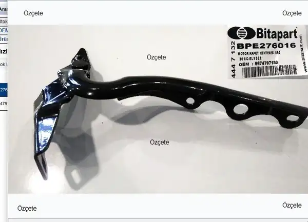 BİTAPART BPE276016 | Motor Kaput Menteşesi Sağ 301 C Elysee