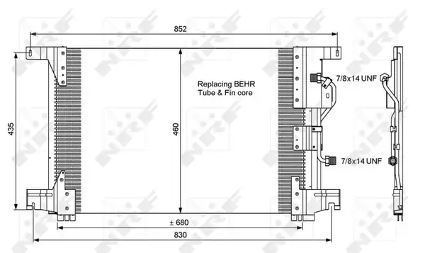 NRF 35772 | Klima Radyatörü Mercedes Actros Mp2 Mp3 96 Kurutucusuz